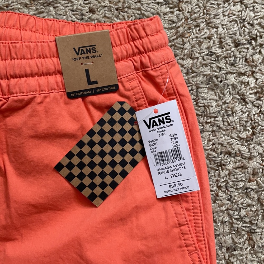 Vans men’s orange Range shorts - Picture 6 of 7